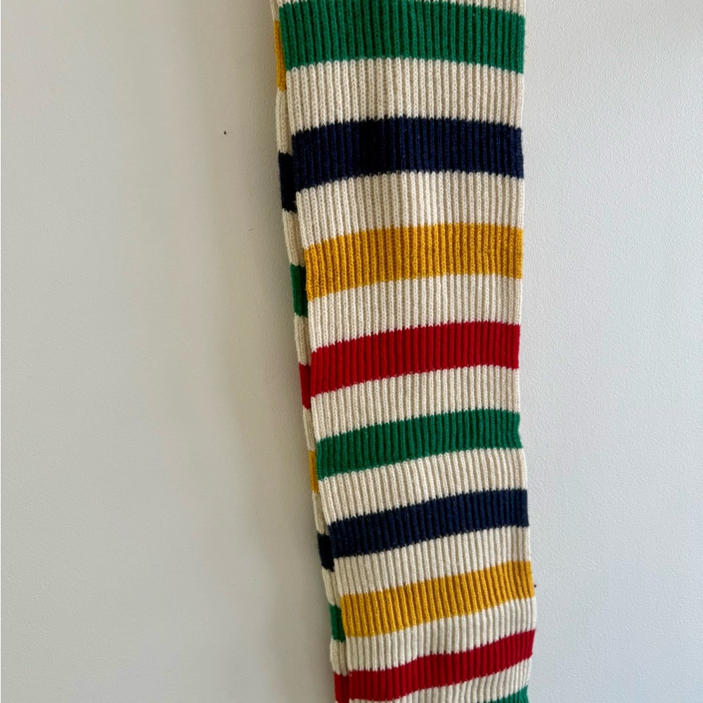 Striped Multicolor Knit Scarf